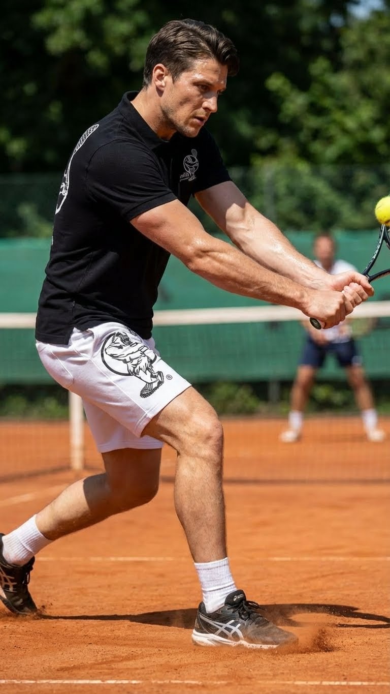 Men & Women Unisex Lightweight Black Tennis Shirt for Performance and Comfort