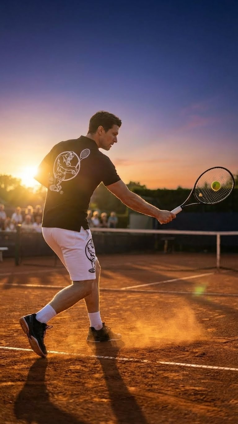 Men & Women Unisex Lightweight Black Tennis Shirt for Performance and Comfort