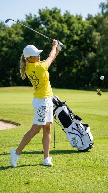 Men & Women Unisex Lightweight Yellow Golf Shirt for Breathable Comfort and Performance