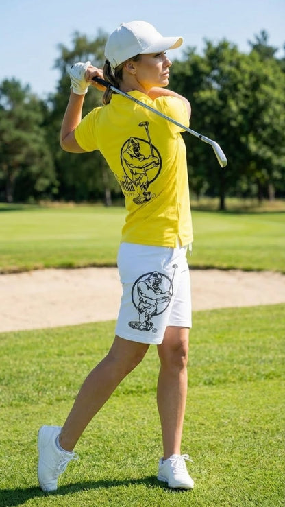 Mens & Womens Unisex Lightweight Yellow Golf Shirt