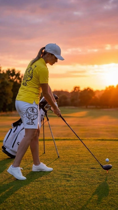 Mens & Womens Unisex Lightweight Yellow Golf Shirt