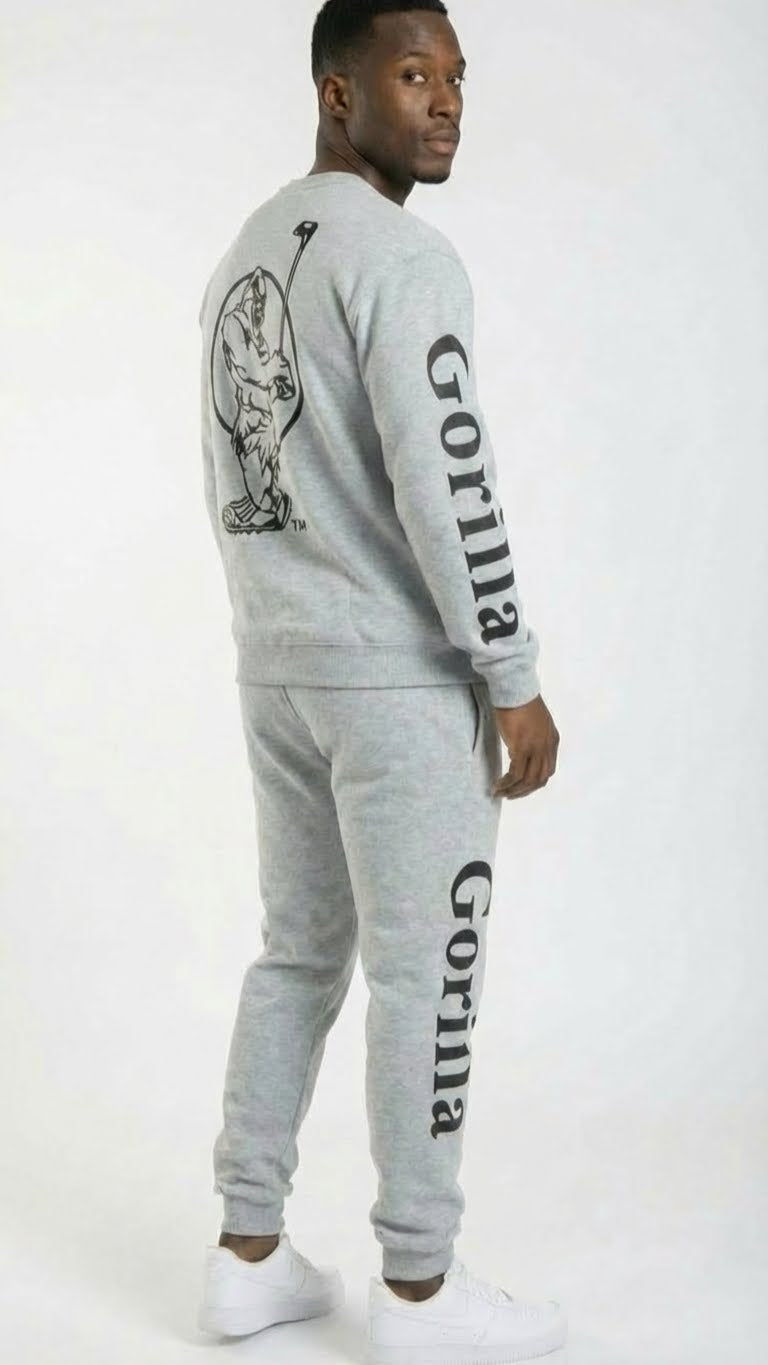 Men & Women Unisex Gray Sweatsuit Athleisure Sportswear Set for Comfort and Everyday Wear