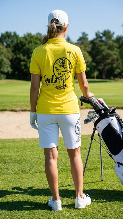 Mens & Womens Unisex Lightweight Yellow Golf Shirt