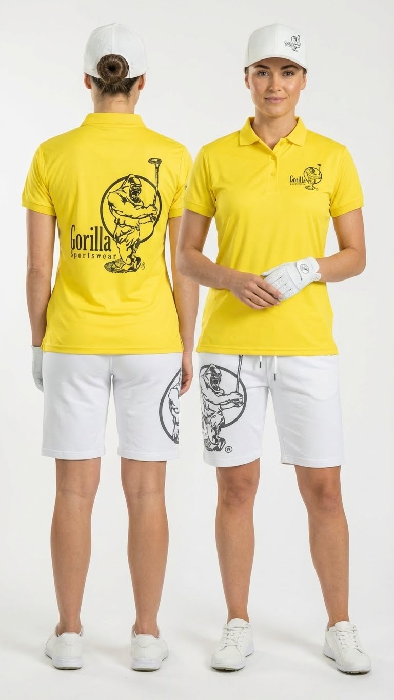 Mens & Womens Unisex Lightweight Yellow Golf Shirt