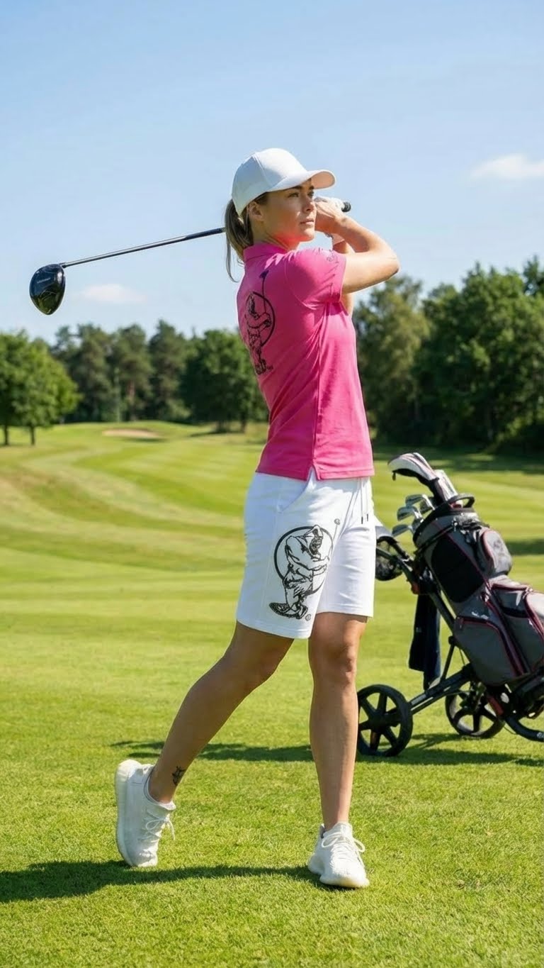 Men & Women Unisex Lightweight Pink Golf Shirt for Breathable Comfort and Performance