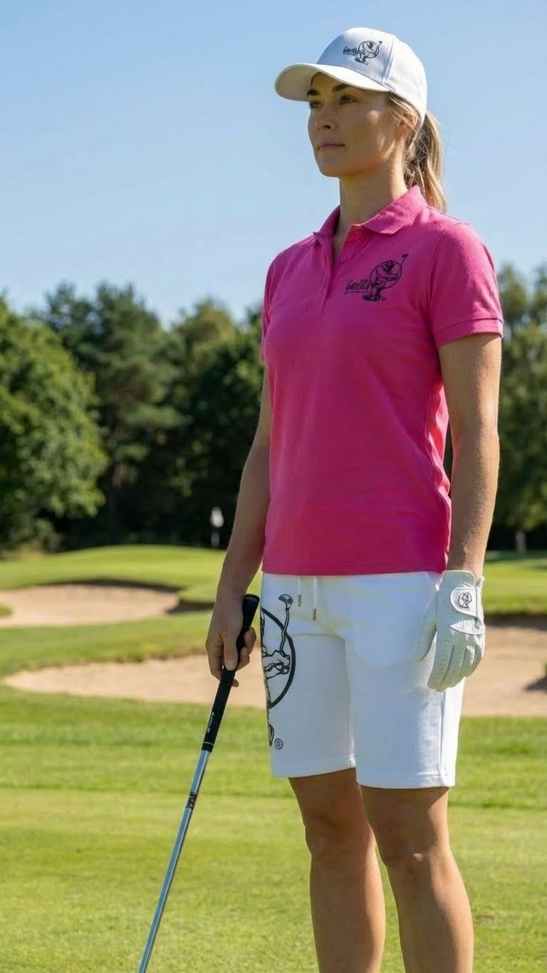 Men & Women Unisex Lightweight Pink Golf Shirt for Breathable Comfort and Performance