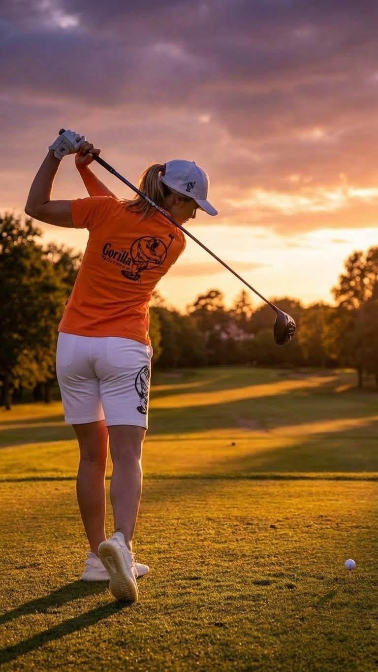 Unisex Lightweight Orange Golf Shirt for Men & Women – Breathable Moisture-Wicking Polyester Polo with UV Protection