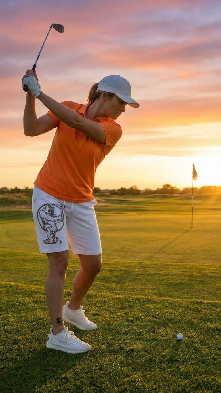 Unisex Lightweight Orange Golf Shirt for Men & Women – Breathable Moisture-Wicking Polyester Polo with UV Protection