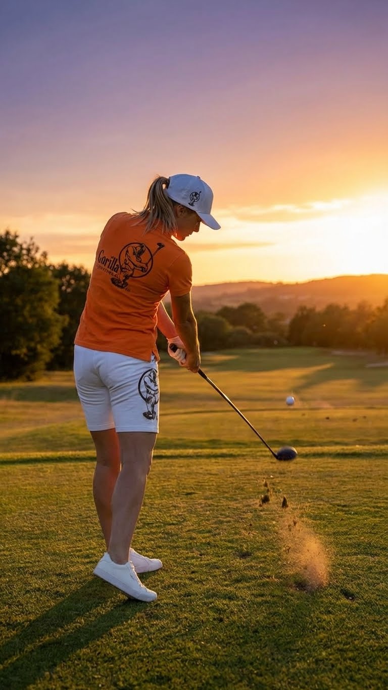 Unisex Lightweight Orange Golf Shirt for Men & Women – Breathable Moisture-Wicking Polyester Polo with UV Protection