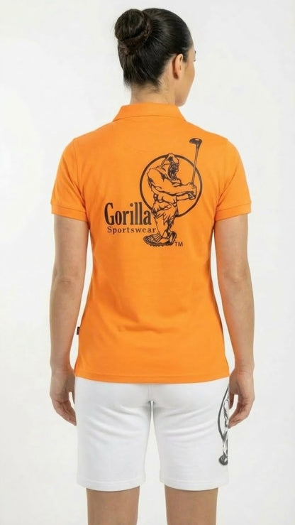 Unisex Lightweight Orange Golf Shirt for Men & Women – Breathable Moisture-Wicking Polyester Polo with UV Protection