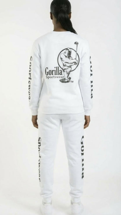 Men & Women Unisex White Sweatsuit Athleisure Sportswear Set for Comfort and Everyday Style