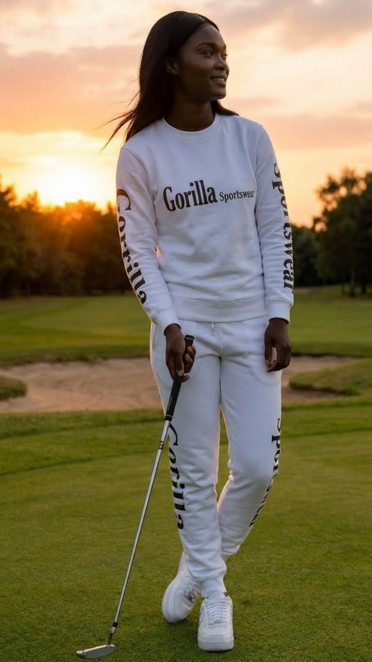 Men & Women Unisex White Sweatsuit Athleisure Sportswear Set for Comfort and Everyday Style