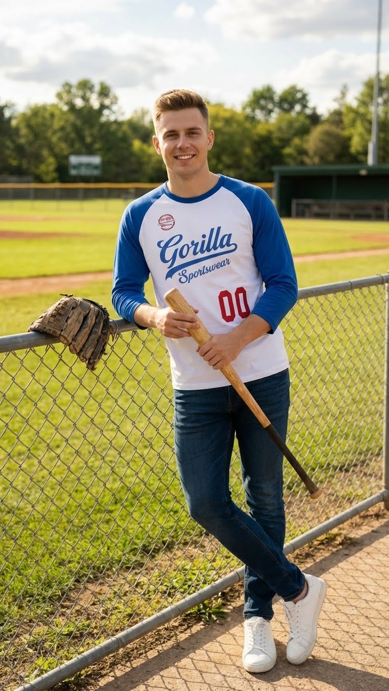 Men’s Baseball T-Shirt for Comfort, Training, and Everyday Wear