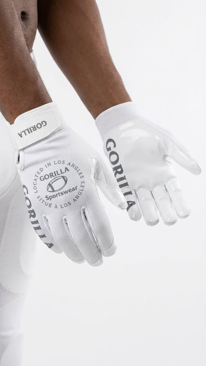 Unisex Performance Sports Gloves for Training and Football with Premium Grip (White)
