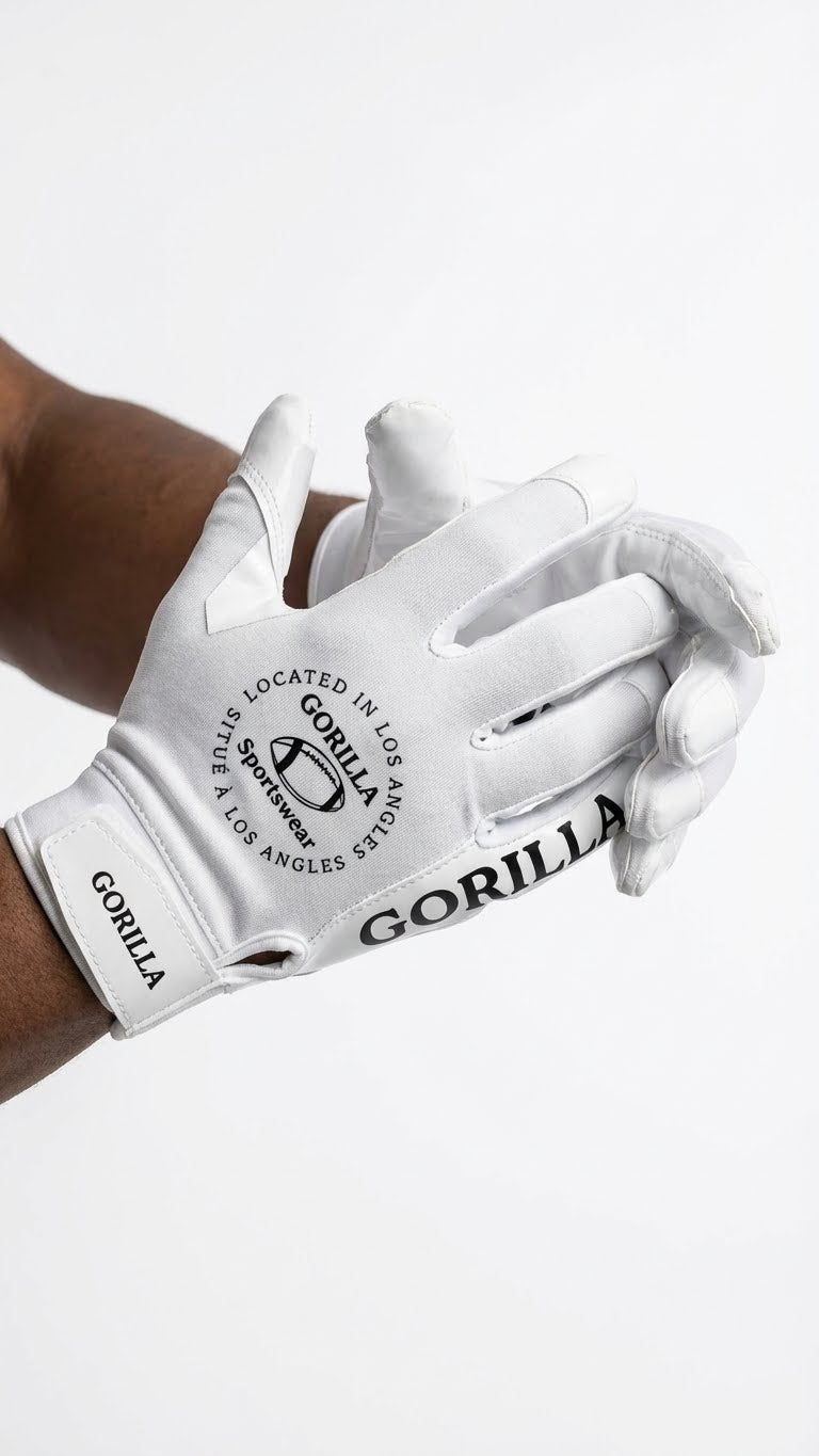 Unisex Performance Sports Gloves for Training and Football with Premium Grip (White)