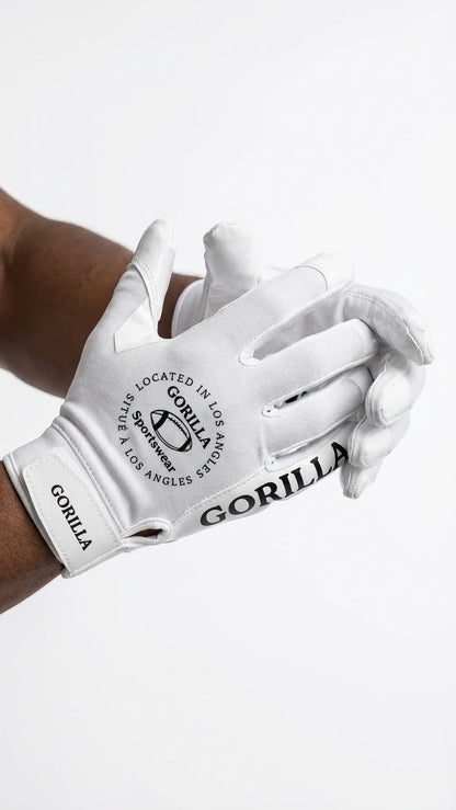 Unisex Performance Sports Gloves for Training and Football with Premium Grip (White)