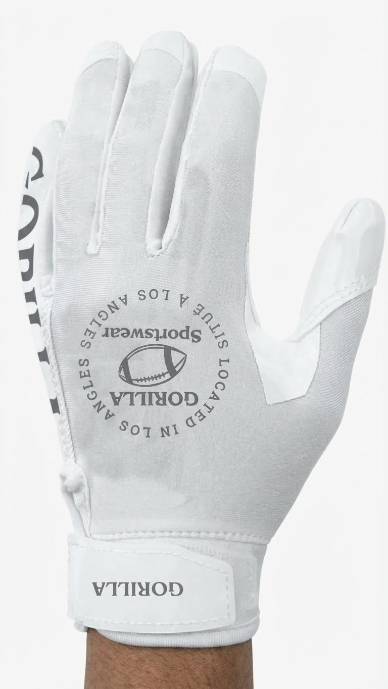 Unisex Performance Sports Gloves for Training and Football with Premium Grip (White)