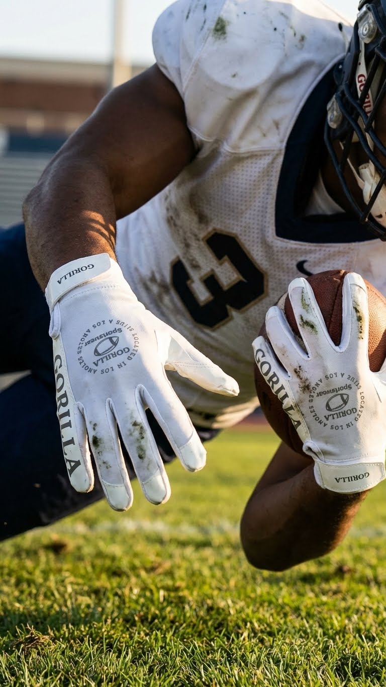 Unisex Performance Sports Gloves for Training and Football with Premium Grip (White)