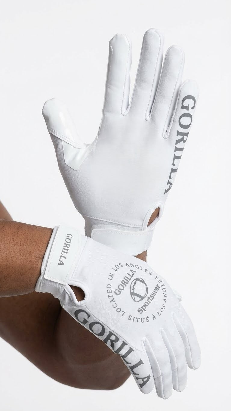 Unisex Performance Sports Gloves for Training and Football with Premium Grip (White)