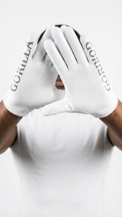 Unisex Performance Sports Gloves for Training and Football with Premium Grip (White)