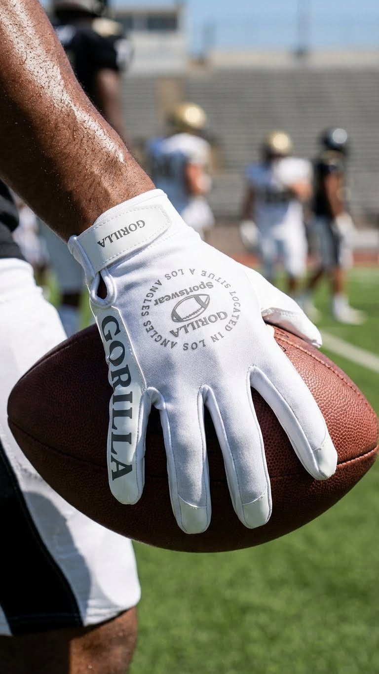 Unisex Performance Sports Gloves for Training and Football with Premium Grip (White)