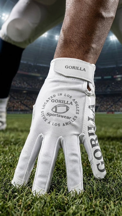 Unisex Performance Sports Gloves for Training and Football with Premium Grip (White)