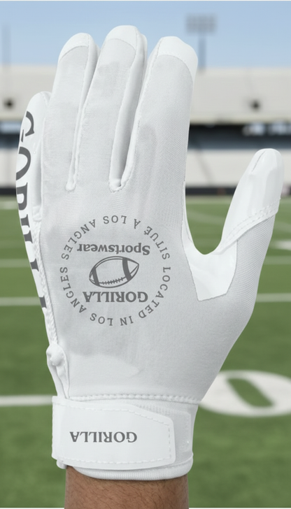 Unisex Performance Sports Gloves for Training and Football with Premium Grip (White)