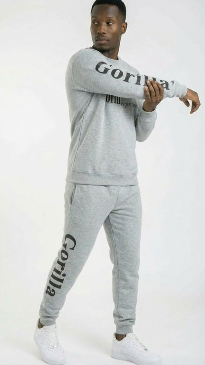 Men & Women Unisex Gray Sweatsuit Athleisure Sportswear Set for Comfort and Everyday Wear