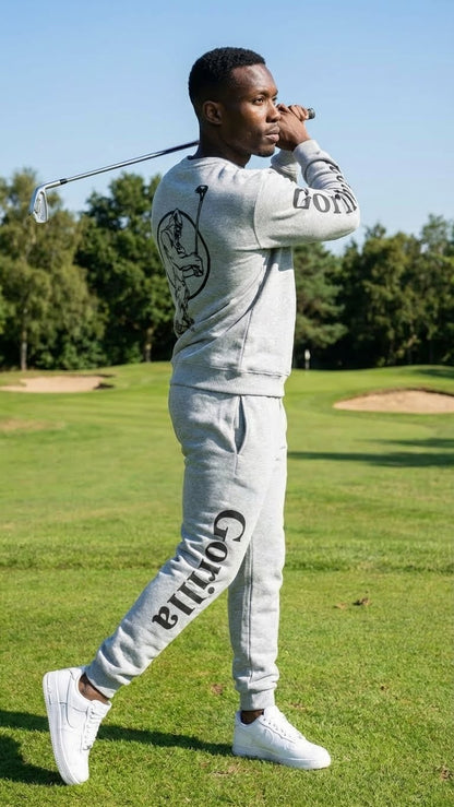 Men & Women Unisex Gray Sweatsuit Athleisure Sportswear Set for Comfort and Everyday Wear