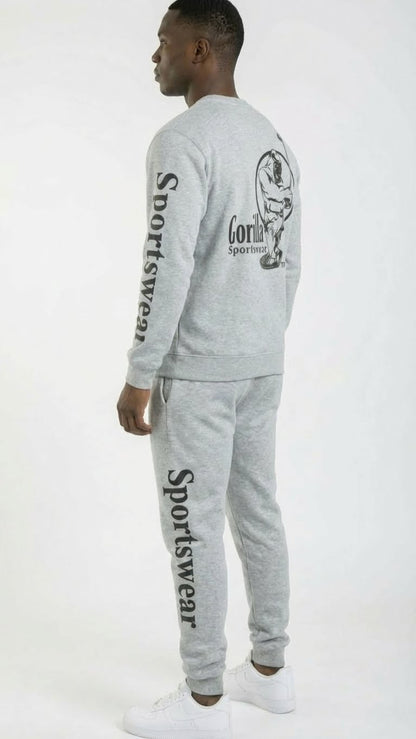 Men & Women Unisex Gray Sweatsuit Athleisure Sportswear Set for Comfort and Everyday Wear