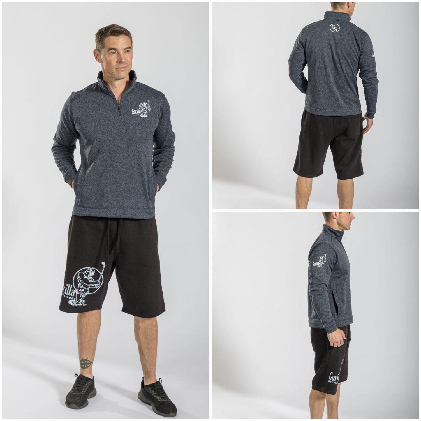 Gorilla Gear Golf Quarter Zip & Short Combo