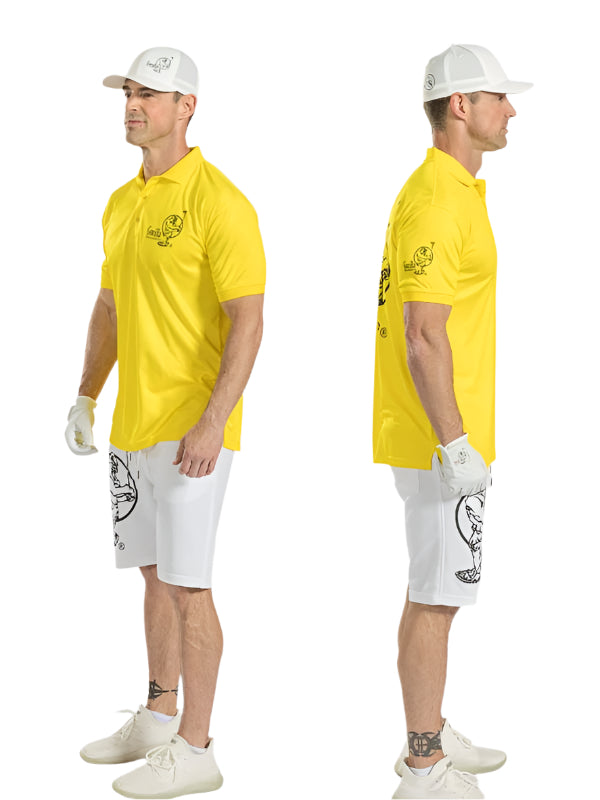 Mens & Womens Unisex Lightweight Yellow Golf Shirt