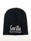 Gorilla Sportswear Unisex Black Beanie Hat – Premium Knit Winter Cap for Men & Women