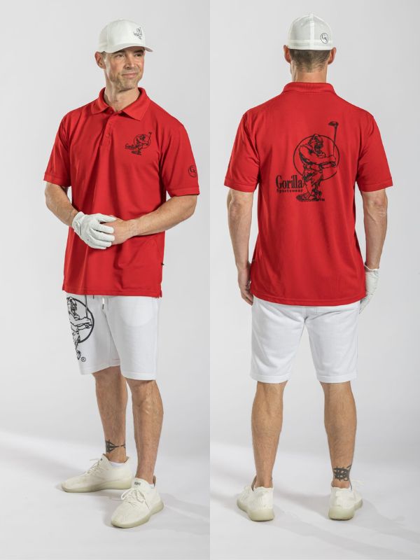 Mens & Womens Unisex Lightweight Red Golf Shirt