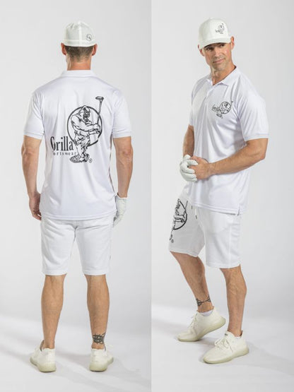 Mens & Womens Unisex Lightweight White Golf Shirt