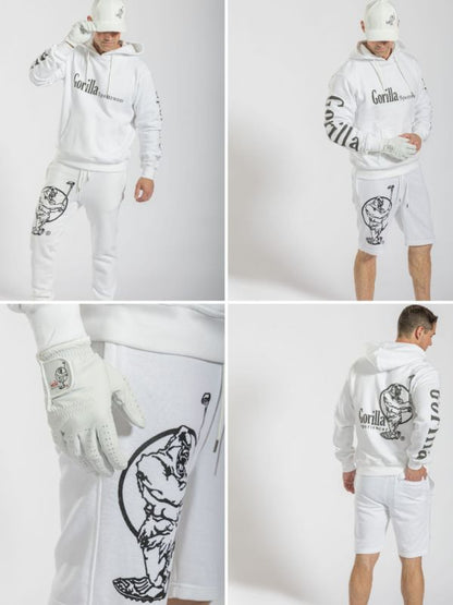 Unisex Athletic Sweat Jogger Set in White
