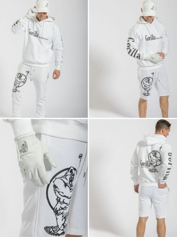 Unisex Athletic Sweat Jogger Set in White